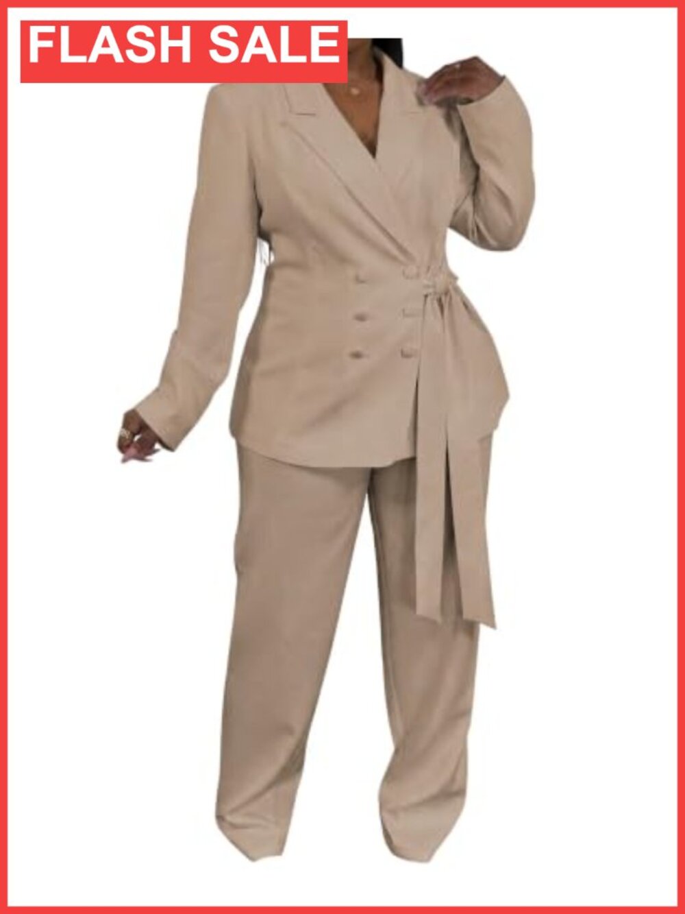 Women Plus Size 2 Piece Pantsuit Set Business Casual Wide Leg